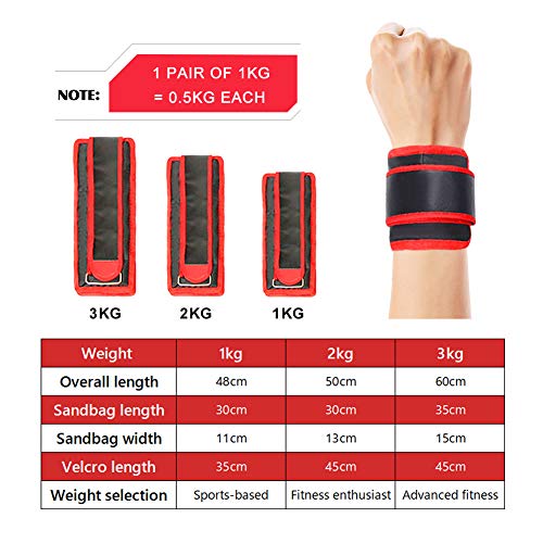 DOBEN Pesas de tobillo ajustables con bola de acero incorporada, para fitness, movimiento, correr, gimnasia (2 kg) DOBEN Pesas de tobillo ajustables con bola de acero incorporada, para fitness, movimiento, correr, gimnasia (2 kg)