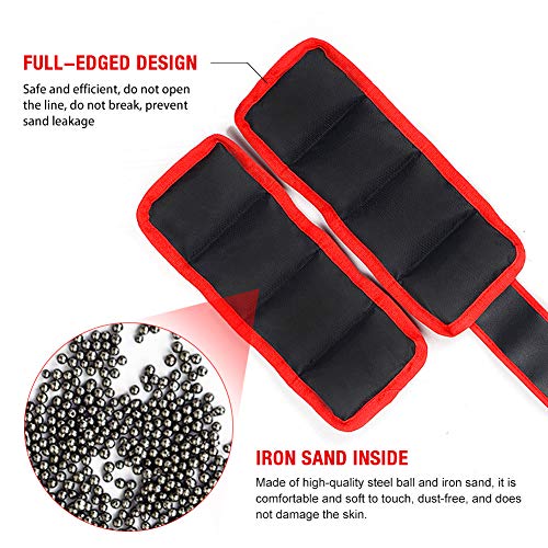 DOBEN Pesas de tobillo ajustables con bola de acero incorporada, para fitness, movimiento, correr, gimnasia (2 kg) DOBEN Pesas de tobillo ajustables con bola de acero incorporada, para fitness, movimiento, correr, gimnasia (2 kg)