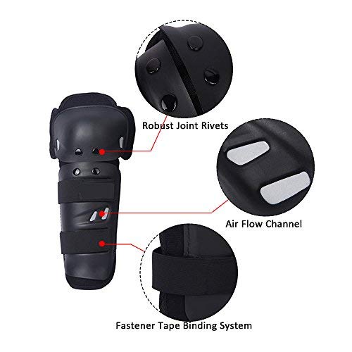 Docooler - Par de rodilleras para moto racing, protectores de rodilla con panles y cintas Docooler - Par de rodilleras para moto racing, protectores de rodilla con panles y cintas