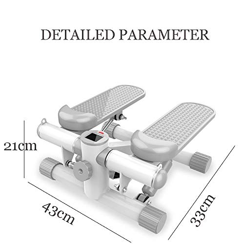 DODOBD Máquina de Step Swing Stepper, Mini Stepper Fitness Stepper Aparato de Entrenamiento Stepper con Resistencia Regulable y Consola Inalámbrica - 43X33X21CM