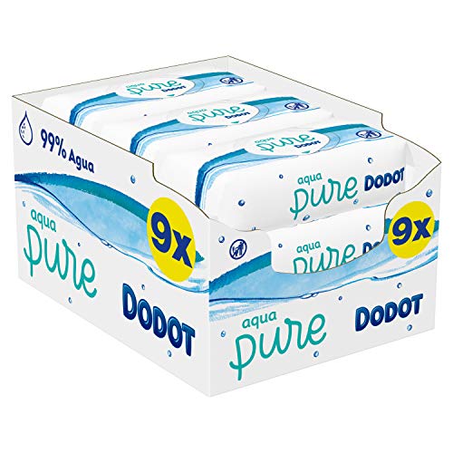 Dodot Aqua Pure Toallitas Bebé con 99% Agua, 9 Paquetes x 48 Toallitas (432) Dodot Aqua Pure Toallitas Bebé con 99% Agua, 9 Paquetes x 48 Toallitas (432)