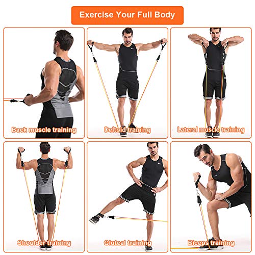 DoGeek Bandas Elasticas Fitness/Cintas Elásticas de Resistencia, Set de 11 Bandas Elástica para Entrenamiento de Resistencia, Gimnasio en Casa, Yoga, Pilates, Fisioterapia (11 PCS) DoGeek Bandas Elasticas Fitness/Cintas Elásticas de Resistencia, Set de 11 Bandas Elástica para Entrenamiento de Resistencia, Gimnasio en Casa, Yoga, Pilates, Fisioterapia (11 PCS)
