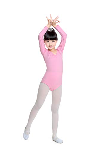 DoGeek- Maillot Ballet Niña Maillot Danza Niña Gimnasia Leotardos Ballet Gimnasia Danza Ropa Clásico Elástico de Ballet de Algodón para Niña