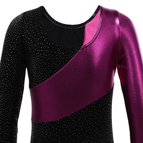 DoGeek Maillot Gimnasia Ritmica Niña Leotardos Gimnasia 3-10 años para Niña (sin Mangas/Manga Larga) (S(3-4 años), Rosado-1)