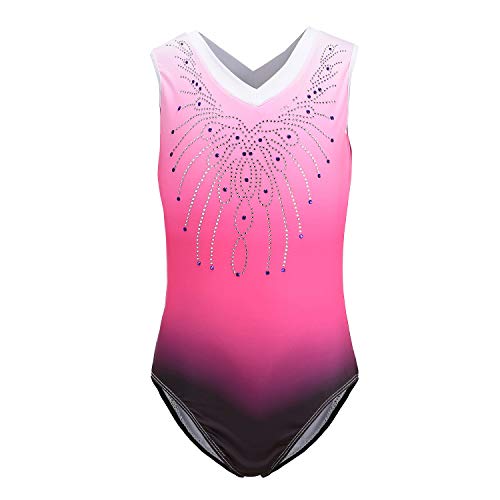 DoGeek Maillot Gimnasia Ritmica Niña Leotardos Gimnasia 5-15 Años para Niña (Sin Mangas/Manga Larga)