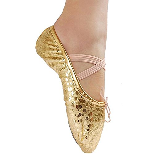 DoGeek Transpirable Zapatos de Ballet de Cuero Zapatillas de Ballet de Danza Baile para Niña