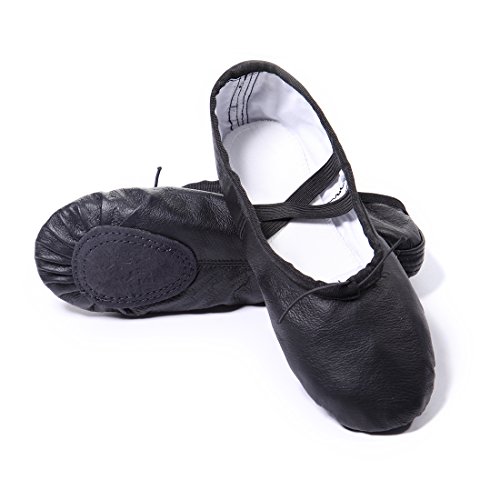 DoGeek Zapatos de Ballet de Cuero Zapatillas de Ballet de Danza Baile para Niño(Negro DoGeek Zapatos de Ballet de Cuero Zapatillas de Ballet de Danza Baile para Niño(Negro