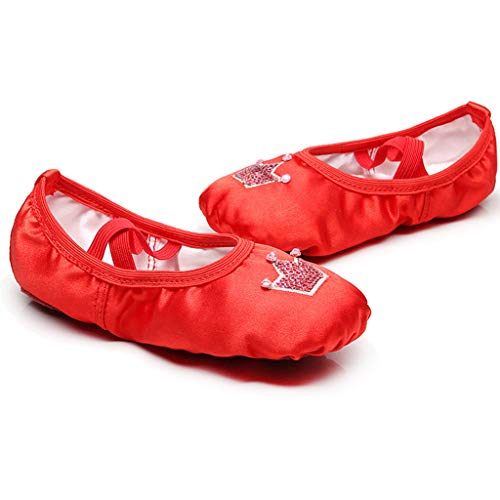 DoGeek Zapatos de Ballet de Cuero Zapatillas de Ballet de Danza Baile Zapatos Yoga para Niños