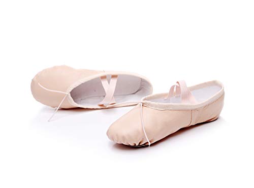 DoGeek Zapatos de Ballet de Cuero Zapatillas de Ballet de Danza Baile Zapatos Yoga para Niños