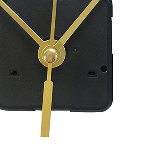 DOITOOL 1 piezas kit de movimiento reloj de cuarzo silencioso mecanismo de reloj maquinaria reloj pared maquinaria de reloj con agujas de pared con 3 manos sin batería (mano dorada)