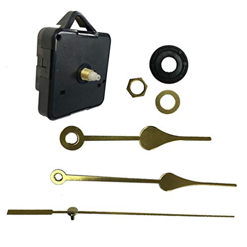 DOITOOL 1 piezas kit de movimiento reloj de cuarzo silencioso mecanismo de reloj maquinaria reloj pared maquinaria de reloj con agujas de pared con 3 manos sin batería (mano dorada) DOITOOL 1 piezas kit de movimiento reloj de cuarzo silencioso mecanismo de reloj maquinaria reloj pared maquinaria de reloj con agujas de pared con 3 manos sin batería (mano dorada)