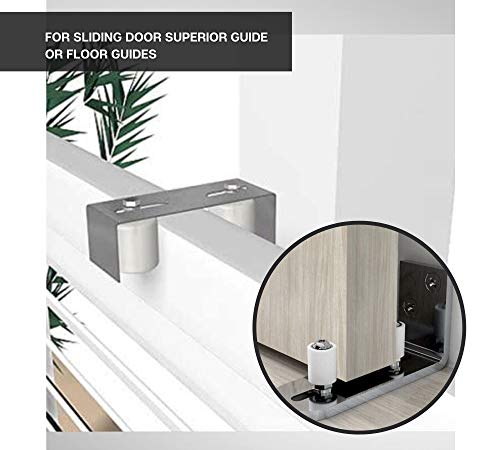 DOJA Industrial | Guia de Piso Ajustable Puerta Corredera | 2 Ruedas | Soporte para Puertas Deslizantes con Cojinetes de Nylon | Portón Electrico Automatico, Puertas Correderas, Granero DOJA Industrial | Guia de Piso Ajustable Puerta Corredera | 2 Ruedas | Soporte para Puertas Deslizantes con Cojinetes de Nylon | Portón Electrico Automatico, Puertas Correderas, Granero