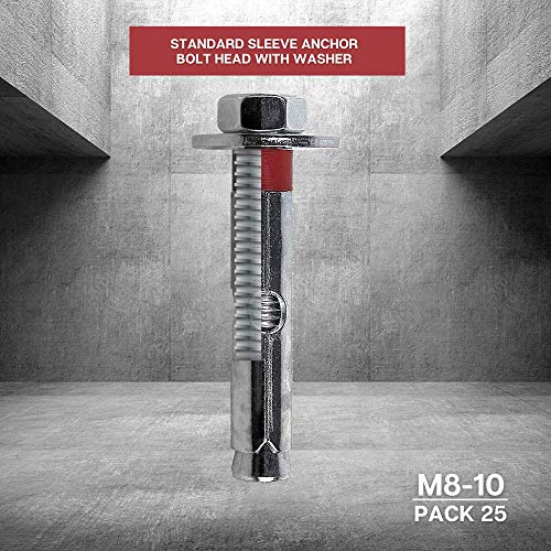 DOJA Industrial | Tacos Anclaje Metalico de Expansion | M8-10 | PACK 25 | Tacos hormigon, pared, chapas metalicas | Espiches de pared, Tornillo expansivo, Espirros anclaje, Tornillos inviolables DOJA Industrial | Tacos Anclaje Metalico de Expansion | M8-10 | PACK 25 | Tacos hormigon, pared, chapas metalicas | Espiches de pared, Tornillo expansivo, Espirros anclaje, Tornillos inviolables