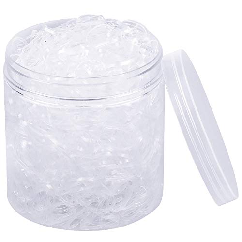 Dokpav 2000 Piezas Goma de Pelo Transparente Lazo de Pelo Elástico Banda de Goma para Niñas Bebés, Peinado de Boda, Dreadlocks Pequeños con Caja Libre Dokpav 2000 Piezas Goma de Pelo Transparente Lazo de Pelo Elástico Banda de Goma para Niñas Bebés, Peinado de Boda, Dreadlocks Pequeños con Caja Libre