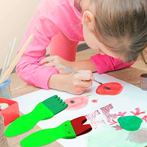 Dokpav 52PCS Niños Esponja Pintura Cepillos Kit, Herramientas de Dibujo para Niños, Cepillos de Pintura de Esponja, Delantal de Pintura, Esponja de Cepillos de Pintura Set para Arte Artesanía DIY