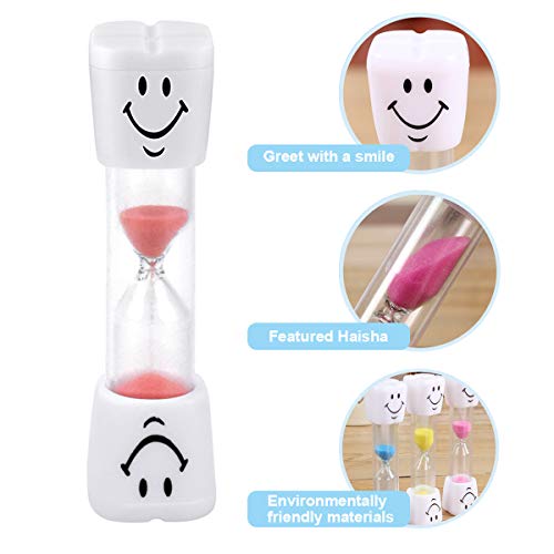 Dokpav 6 PCS Reloj De Arena Temporizador 2minutos / 3minutos, Smiley Temporizador de Reloj, Relojes de Arena, Temporizador de cocina, Reloj de Arena para Niños Lavado Dientes, Cocina