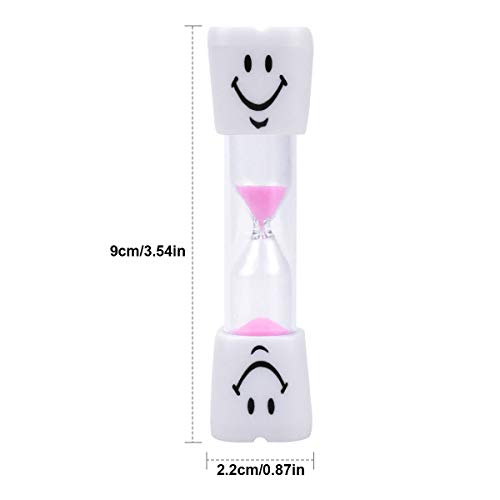 Dokpav 6 PCS Reloj De Arena Temporizador 2minutos / 3minutos, Smiley Temporizador de Reloj, Relojes de Arena, Temporizador de cocina, Reloj de Arena para Niños Lavado Dientes, Cocina