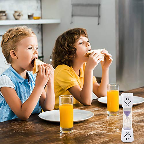 Dokpav 6 PCS Reloj De Arena Temporizador 2minutos / 3minutos, Smiley Temporizador de Reloj, Relojes de Arena, Temporizador de cocina, Reloj de Arena para Niños Lavado Dientes, Cocina