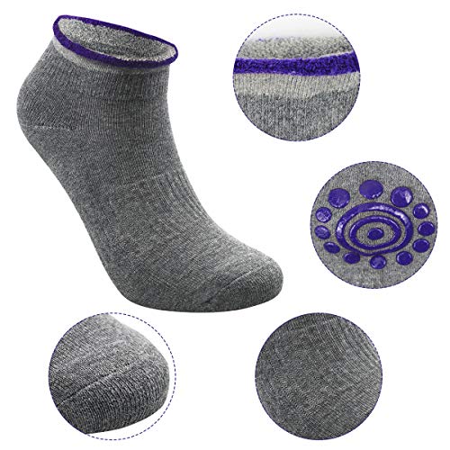 Dokpav Calcetines Pilates Yoga 4 Par Calcetines Antideslizantes de Deporte Traspirable Mujer para Yoga Pilates Barra Ballet Danza Fitness Algodon (Rosa/Gris/Blanco/Negro) Dokpav Calcetines Pilates Yoga 4 Par Calcetines Antideslizantes de Deporte Traspirable Mujer para Yoga Pilates Barra Ballet Danza Fitness Algodon (Rosa/Gris/Blanco/Negro)