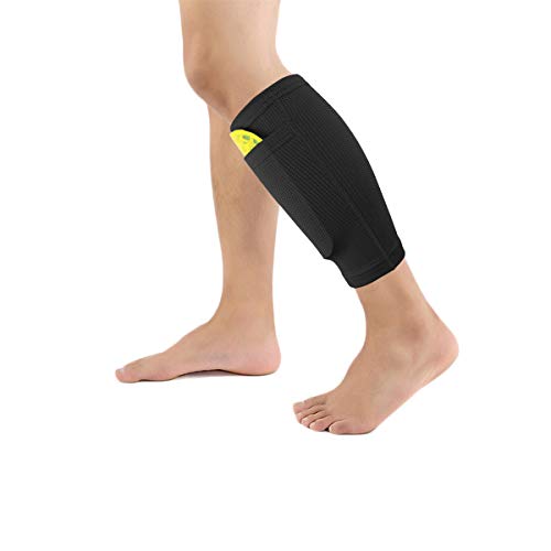 Dokpav Mangas para Espinilleras de Fútbol, Manga Elástica Protectora, Niños - Jóvenes - Adultos (Niños-Negro) Dokpav Mangas para Espinilleras de Fútbol, Manga Elástica Protectora, Niños - Jóvenes - Adultos (Niños-Negro)