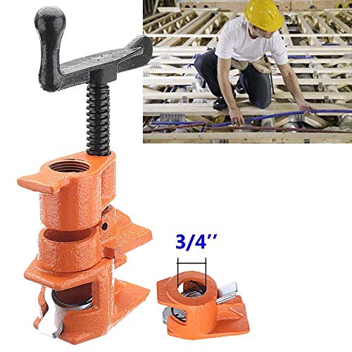 Domeilleur Juego de abrazaderas para tubería de madera de 1/2 3/4 pulgadas de hierro fundido, herramienta de carpintero de carpintería de alta resistencia Domeilleur Juego de abrazaderas para tubería de madera de 1/2 3/4 pulgadas de hierro fundido, herramienta de carpintero de carpintería de alta resistencia