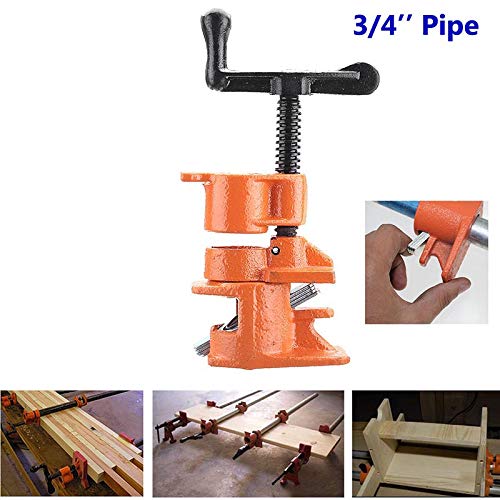 Domeilleur Juego de abrazaderas para tubería de madera de 1/2 3/4 pulgadas de hierro fundido, herramienta de carpintero de carpintería de alta resistencia Domeilleur Juego de abrazaderas para tubería de madera de 1/2 3/4 pulgadas de hierro fundido, herramienta de carpintero de carpintería de alta resistencia