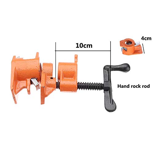 Domeilleur Juego de abrazaderas para tubería de madera de 1/2 3/4 pulgadas de hierro fundido, herramienta de carpintero de carpintería de alta resistencia Domeilleur Juego de abrazaderas para tubería de madera de 1/2 3/4 pulgadas de hierro fundido, herramienta de carpintero de carpintería de alta resistencia