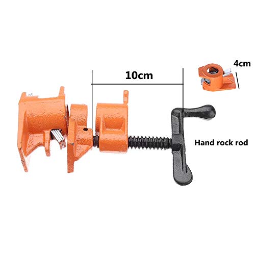 Domeilleur Juego de abrazaderas para tubería de madera de 1/2 3/4 pulgadas de hierro fundido, herramienta de carpintero de carpintería de alta resistencia
