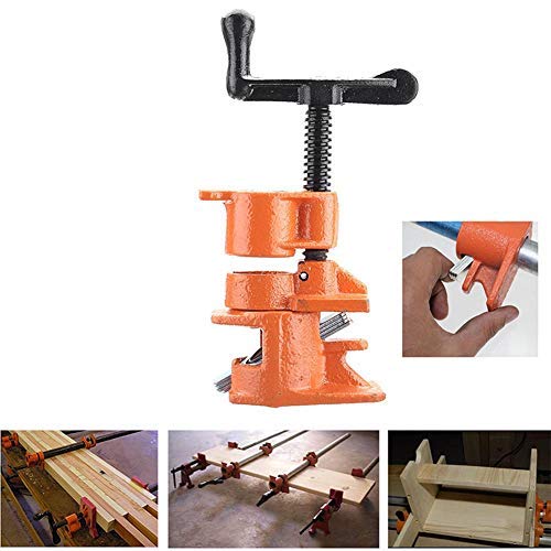 Domeilleur Juego de abrazaderas para tubería de madera de 1/2 3/4 pulgadas de hierro fundido, herramienta de carpintero de carpintería de alta resistencia Domeilleur Juego de abrazaderas para tubería de madera de 1/2 3/4 pulgadas de hierro fundido, herramienta de carpintero de carpintería de alta resistencia