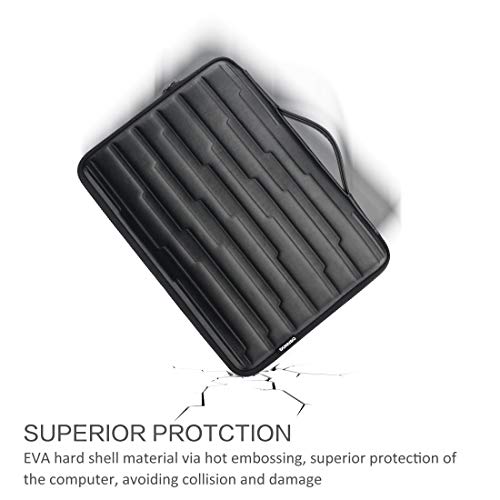 DOMISO Funda para portátil resistente a los golpes de 17 pulgadas con funda protectora con asa Compatible con 17,3" Notebook/Dell Inspiron 17/HP Pavilion/Lenovo ideapad/ASUS/Acer/HP/Alienware 17,Negro