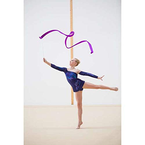 Domyos Cinta de gimnasia rítmica de 6 metros, color lila Domyos Cinta de gimnasia rítmica de 6 metros, color lila