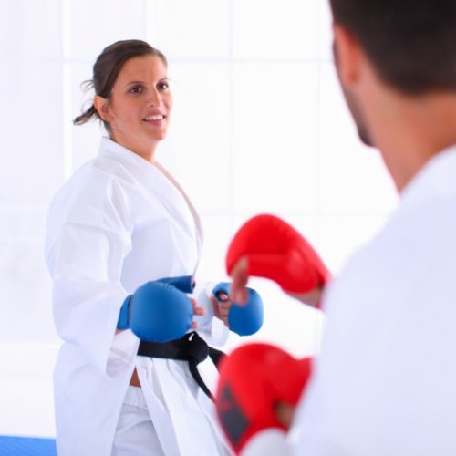 Domyos Guantes de karate rojos