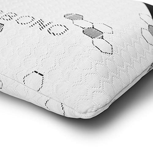 Don Descanso Pack 2 Almohadas Viscoelásticas Carbono con Copos 100% Viscoelásticos, 70cm, Firmeza Media, Ergonómicas, Adaptables a Cabeza y Cuello, Transpirables, Tejido Strech. Fabricadas en España. Don Descanso Pack 2 Almohadas Viscoelásticas Carbono con Copos 100% Viscoelásticos, 70cm, Firmeza Media, Ergonómicas, Adaptables a Cabeza y Cuello, Transpirables, Tejido Strech. Fabricadas en España.