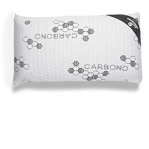 Don Descanso Pack 2 Almohadas Viscoelásticas Carbono con Copos 100% Viscoelásticos, 70cm, Firmeza Media, Ergonómicas, Adaptables a Cabeza y Cuello, Transpirables, Tejido Strech. Fabricadas en España.