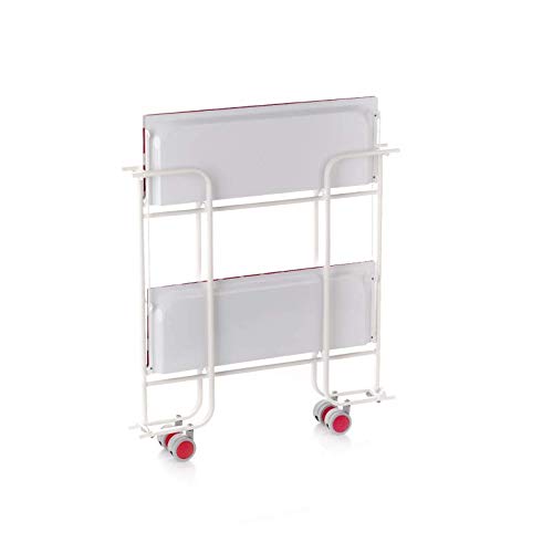 DON HIERRO - Carrito camarera BAUHAUS armazón metálico color blanco, 2 bandejas.