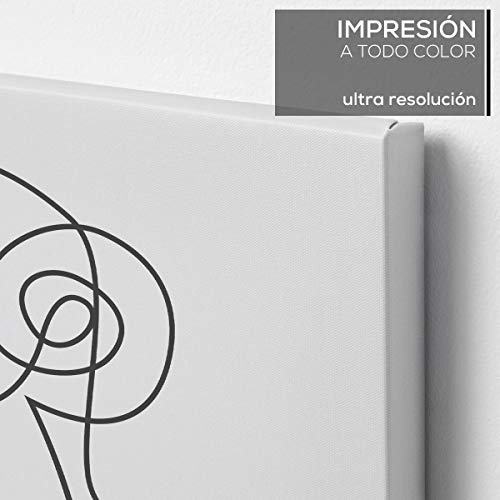 DON LETRA Silueta Femenina - Juego de 3 Cuadros para Decoración de Salón y Dormitorio, Arte Moderno, 150 x 70 x 2 cm, Lienzo 100% Poliéster con Bastidor de Madera, Blanco y Negro, LZ-C3-003 DON LETRA Silueta Femenina - Juego de 3 Cuadros para Decoración de Salón y Dormitorio, Arte Moderno, 150 x 70 x 2 cm, Lienzo 100% Poliéster con Bastidor de Madera, Blanco y Negro, LZ-C3-003