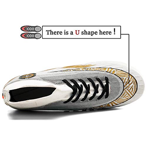 Donbest Botas de Fútbol para Hombre Spike Zapatos de fútbol Profesionales Aire Libre Calzado de Fútbol Atletismo Zapatillas de Fútbol