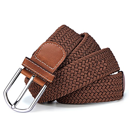 DonDon Cinturón trenzado extensible y elástico para hombres y mujeres de 100 cm a 130 cm de longitud bayo DonDon Cinturón trenzado extensible y elástico para hombres y mujeres de 100 cm a 130 cm de longitud bayo