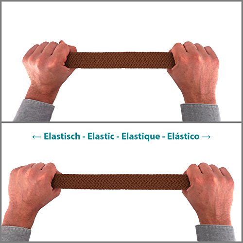 DonDon Cinturón trenzado extensible y elástico para hombres y mujeres de 100 cm a 130 cm de longitud bayo DonDon Cinturón trenzado extensible y elástico para hombres y mujeres de 100 cm a 130 cm de longitud bayo