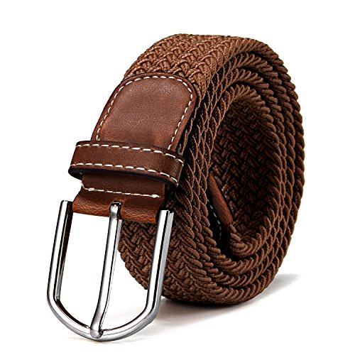 DonDon Cinturón trenzado extensible y elástico para hombres y mujeres de 100 cm a 130 cm de longitud bayo DonDon Cinturón trenzado extensible y elástico para hombres y mujeres de 100 cm a 130 cm de longitud bayo