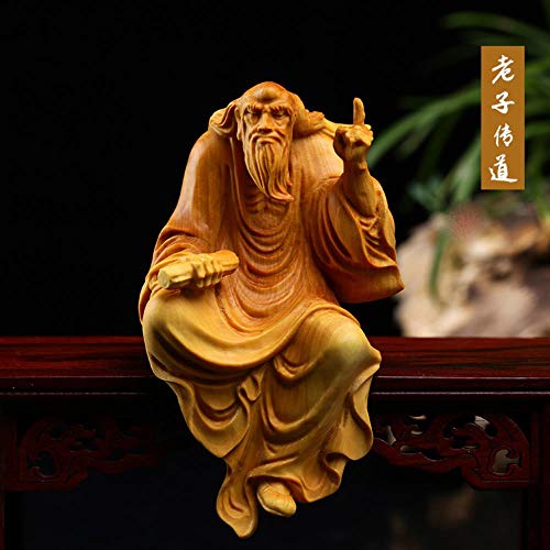 DONG Figuras en Miniatura Estatua de Madera lobular Decoraciones de Pared Adornos Hogar   Colección Zen Arte Predicación Arte, Marrón