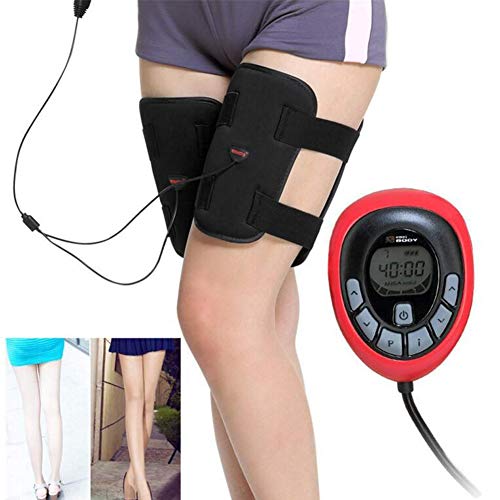 Dongbin Forma de Entrenamiento Muscular del Muslo electroestimulación ccsme Devengo de Carga USB Correa de la Aptitud Abdominal electroestimulación,Negro