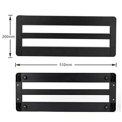 Donner Pedalera de efectos para Guitarra Ligero y Portable con Bolsa de Transporte y Cinta de Gancho y Bucle, Diseño de barra central móvil, Tablero de Pedal de Aleación 510 * 200 * 30 mm (DB-4)