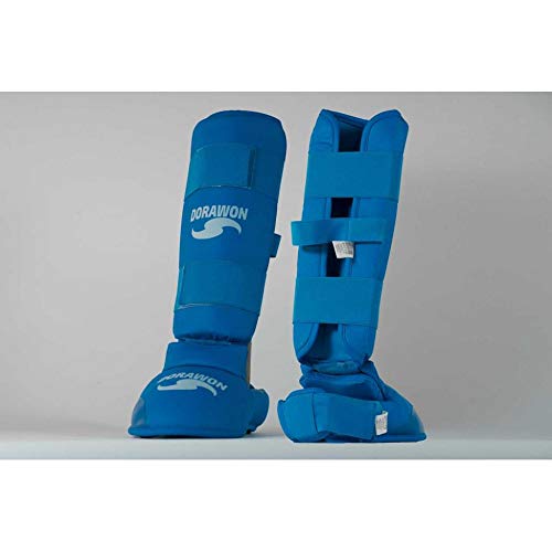 Dorawon, Espinillera con Tobillera de Karate Tokyo Talla S, Azul Dorawon, Espinillera con Tobillera de Karate Tokyo Talla S, Azul