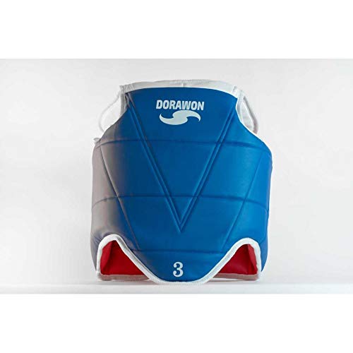 Dorawon, Peto de Taekwondo BUSAN Talla 5, Rojo y Azul Dorawon, Peto de Taekwondo BUSAN Talla 5, Rojo y Azul