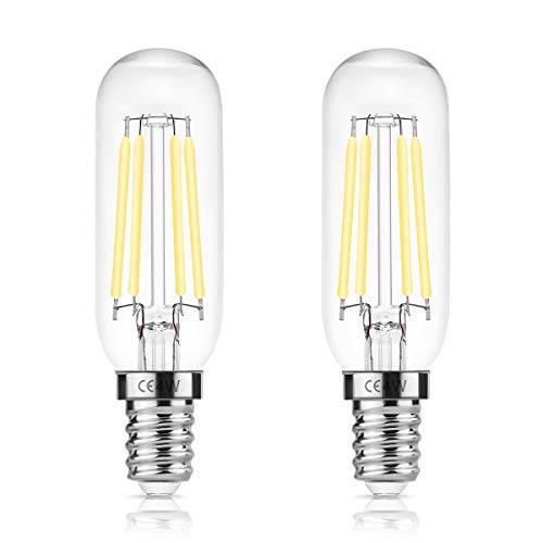 DORESshop E14 T25 LED 4W=40W - Campana extractora, 400LM, bombilla de incandescencia Edison, blanco día 6000K, no regulable, lámpara para electrodomésticos para campana extractora, paquete de 2 DORESshop E14 T25 LED 4W=40W - Campana extractora, 400LM, bombilla de incandescencia Edison, blanco día 6000K, no regulable, lámpara para electrodomésticos para campana extractora, paquete de 2