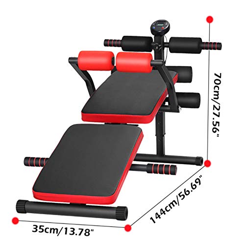 DorisAA Banco De Mancuernas Multifuncional Taburete Plegable Ajustable con Mancuernas De La Máquina del Ejercicio del Músculo Abdominal del Banco Ejercicio Físico