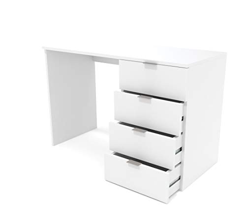 Dormidán- Escritorio 4 Cajones, Mesa de Oficina, Despacho Ordenador, (Blanco) Dormidán- Escritorio 4 Cajones, Mesa de Oficina, Despacho Ordenador, (Blanco)