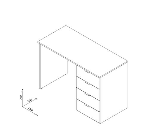 Dormidán- Escritorio 4 Cajones, Mesa de Oficina, Despacho Ordenador, (Blanco) Dormidán- Escritorio 4 Cajones, Mesa de Oficina, Despacho Ordenador, (Blanco)