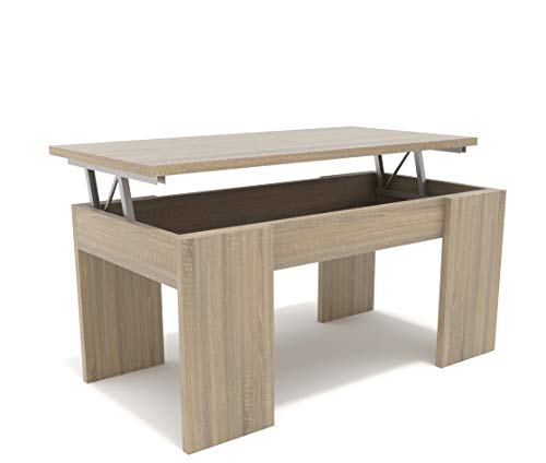 Dormidan- Mesa de Centro elevable, Comedor o Auxiliar, Mayor Grosor y Estabilidad (Roble) … Dormidan- Mesa de Centro elevable, Comedor o Auxiliar, Mayor Grosor y Estabilidad (Roble) …